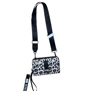 XOXO Animal Print Crossbody with Black Accents